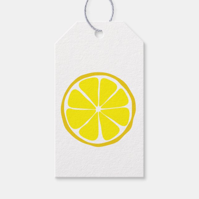 Summer Citrus Lemon Gift Tags (Front)