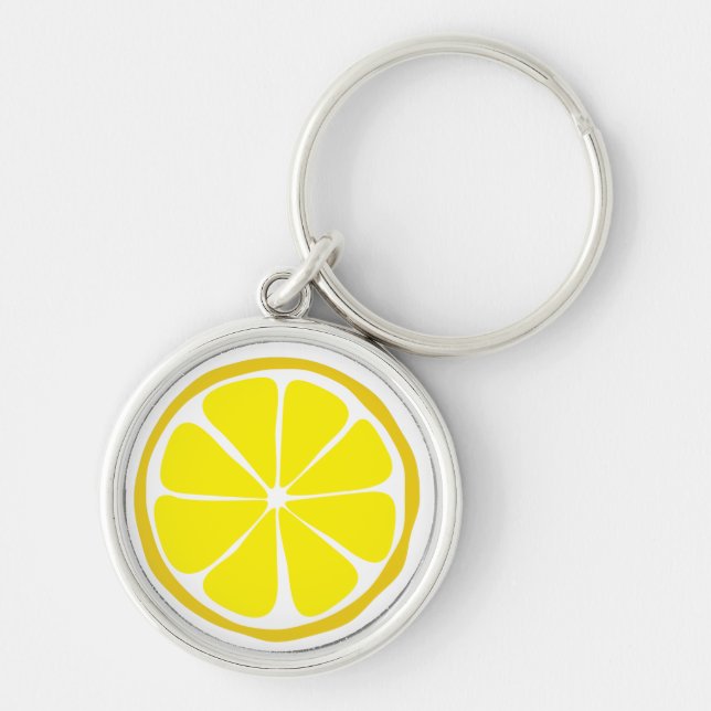 Summer Citrus Lemon Keychain (Front)