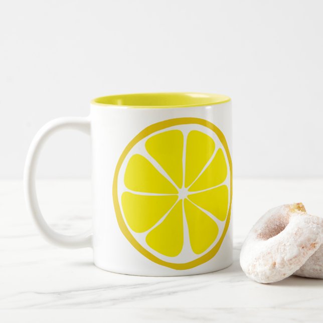 Summer Citrus Lemon Mug (With Donut)