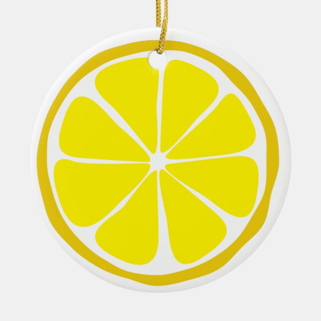 Summer Citrus Lemon Ornament (Front)