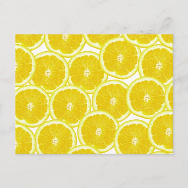 Summer Citrus Lemon Slices Postcard (Front)
