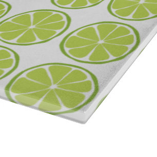 Summer Citrus Lime Glass Cutting Board