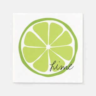 Summer Citrus Lime Paper Napkin