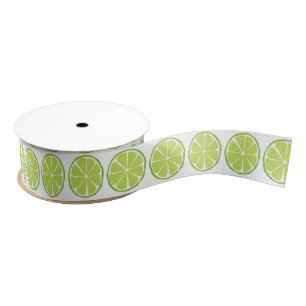 Summer Citrus Lime Ribbon Grosgrain Ribbon