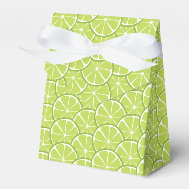 Summer Citrus Lime Slices Favour Box (Front Side)