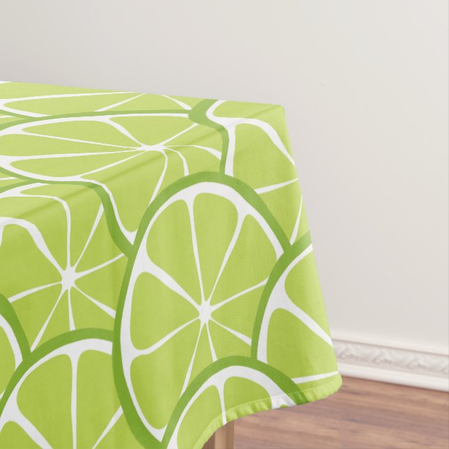 Summer Citrus Lime Tablecloth (In Situ)