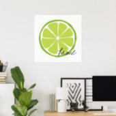 Summer Citrus Lime Wall Art (Home Office)