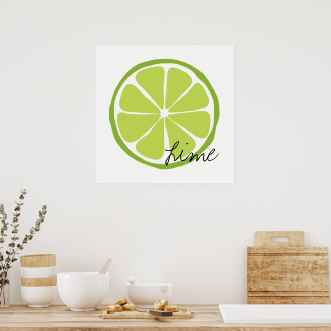Summer Citrus Lime Wall Art (Kitchen)
