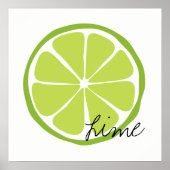 Summer Citrus Lime Wall Art (Front)