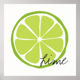 Summer Citrus Lime Wall Art