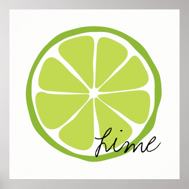 Summer Citrus Lime Wall Art (Front)