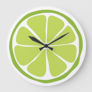 Summer Citrus Lime Wall Clock