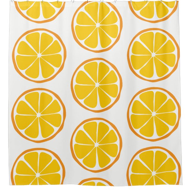 Summer Citrus Orange Shower Curtain (Front)