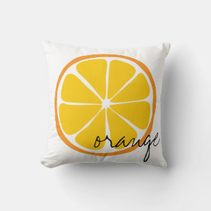 Summer Citrus Orange Throw Pillow