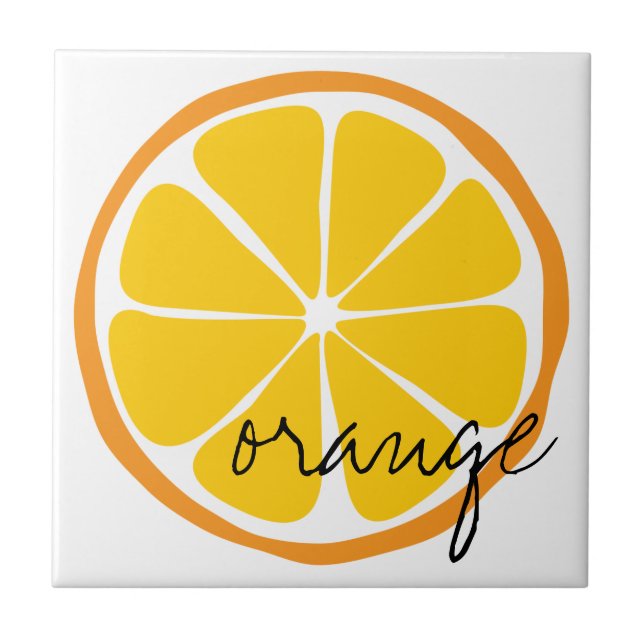 Summer Citrus Orange  Tile (Front)