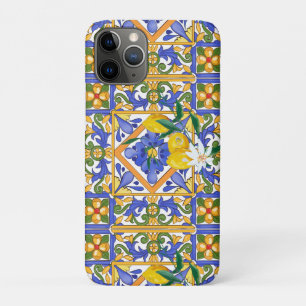 Summer,citrus,Sicilian,Mediterranean style,lemon,m iPhone 11 Pro Case