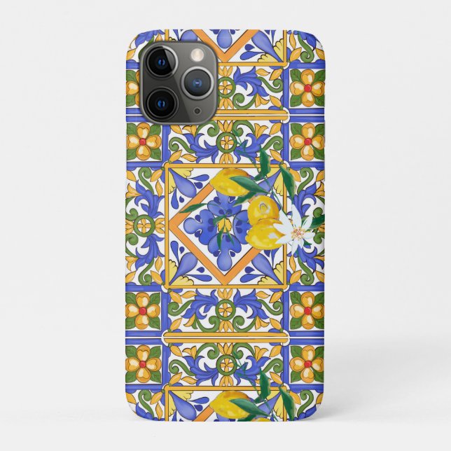 Summer,citrus,Sicilian,Mediterranean style,lemon,m Case-Mate iPhone Case (Back)