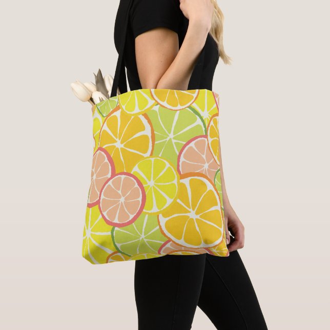 Summer Citrus Slice Tote Bag (Close Up)