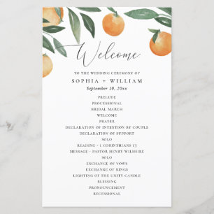 Summer Citrus Wedding Mediterranean Program
