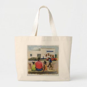 Summer City Stoop 2000 Large Tote Bag