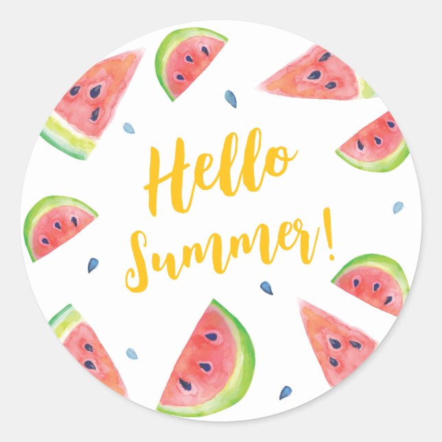 Summer  classic round sticker (Front)