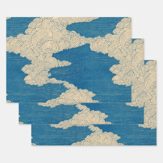 Summer, Clouds and Ripples Wrapping Paper Sheet