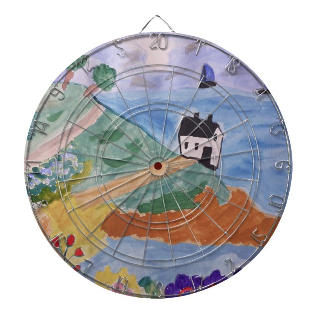 Summer Coast & Flower  Dartboard (Front)