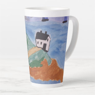 Summer Coast & Flower Latte Mug