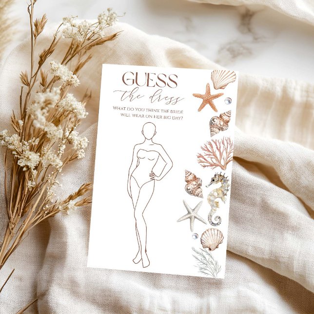 Summer Coastal Bridal Shower Guess The Dress  (Creator Uploaded)