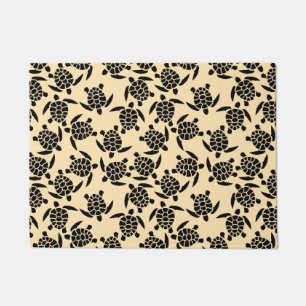 Summer coastal style repeating turtle pattern doormat