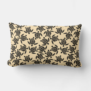Summer coastal style repeating turtle pattern lumbar cushion