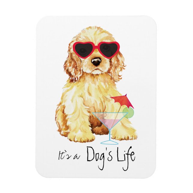 Summer Cocker Spaniel Magnet (Vertical)