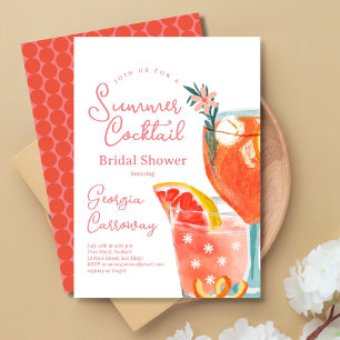 Summer Cocktail Bridal Shower Invitation