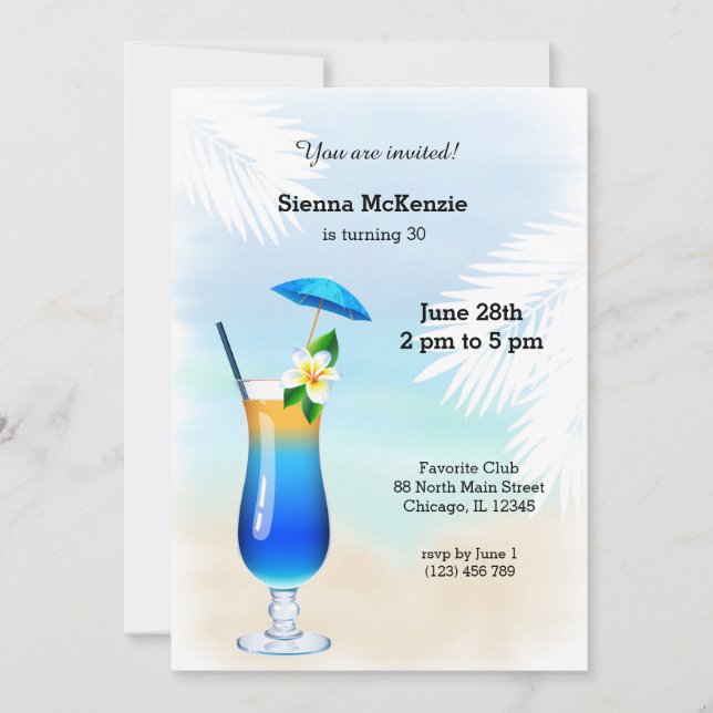 Summer Cocktail Invitation (Front)