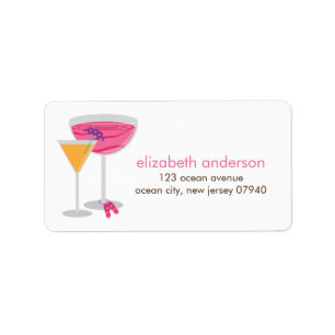 Summer Cocktails Address Labels