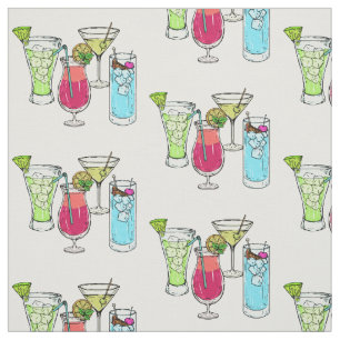 Summer Cocktails custom fabric