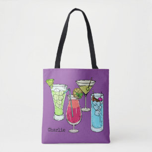 Summer Cocktails custom name bags
