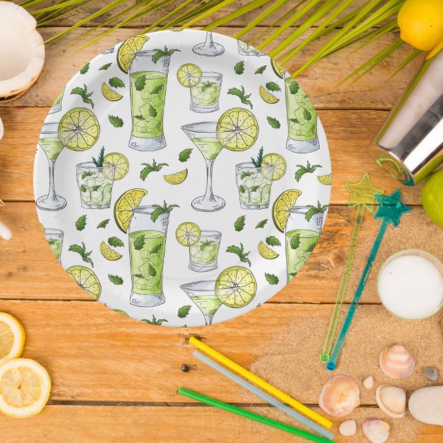 Summer Cocktails Paper Plate (Creator Uploaded)