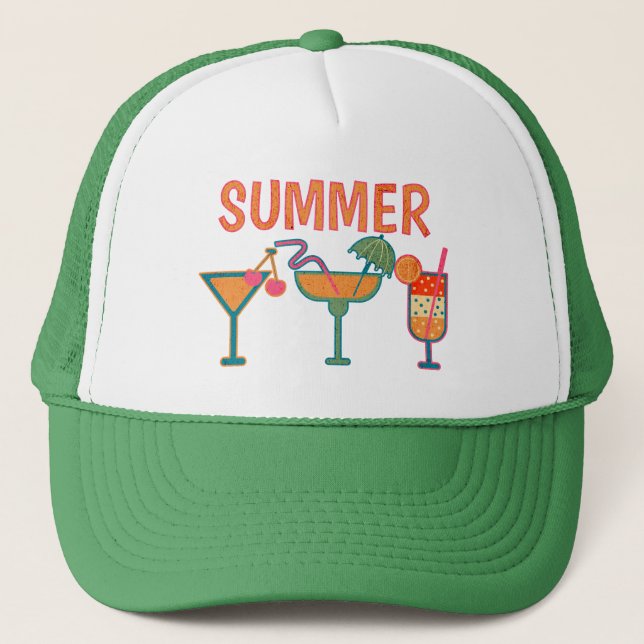 Summer Cocktails Trucker Hat (Front)