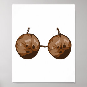 Summer Coconut Bra Halloween Costume Fun Outfit Gi Poster
