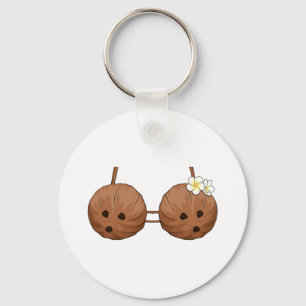 Summer Coconut Bra Halloween Costume Hawaii Aloha  Key Ring