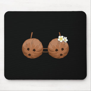 Summer Coconut Bra Halloween Costume Hawaii Aloha Mouse Pad