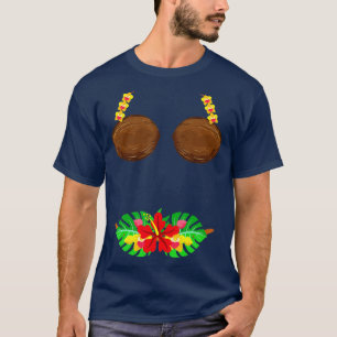 Summer Coconut Bra Halloween Costume Hawaii Aloha  T-Shirt