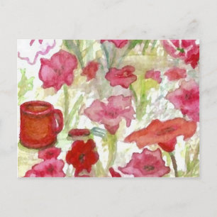 "Summer Coffee"  CricketDiane Art Postcard