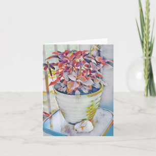 Summer Coleus Watercolor Note Card