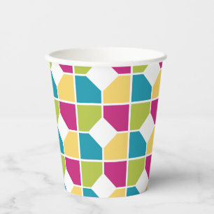 SUMMER COLORS Geometric Paper Cups