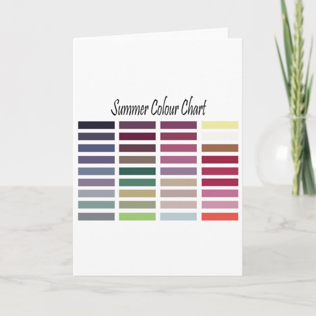 Summer Colour Chart Card (Front)