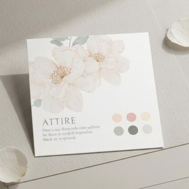 Summer Colour Dot Wedding Attire Dress Code Card (Creator Uploaded)