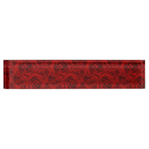 Summer colourful pattern rose nameplate