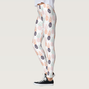 Summer colourful pineapple fruit pattern leggings